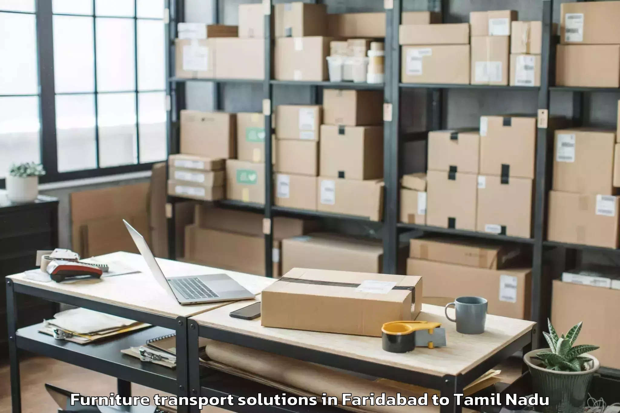 Faridabad to Ettaiyapuram Furniture Transport Solutions